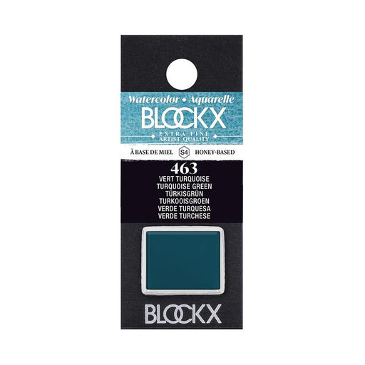 BLOCKX Watercolour Half Pan S4 463 Turquoise Green C41463BXC_1