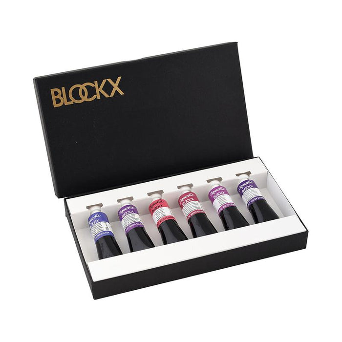BLOCKX Watercolour Tube 15ml 6 Set Violets C44904BXC_1