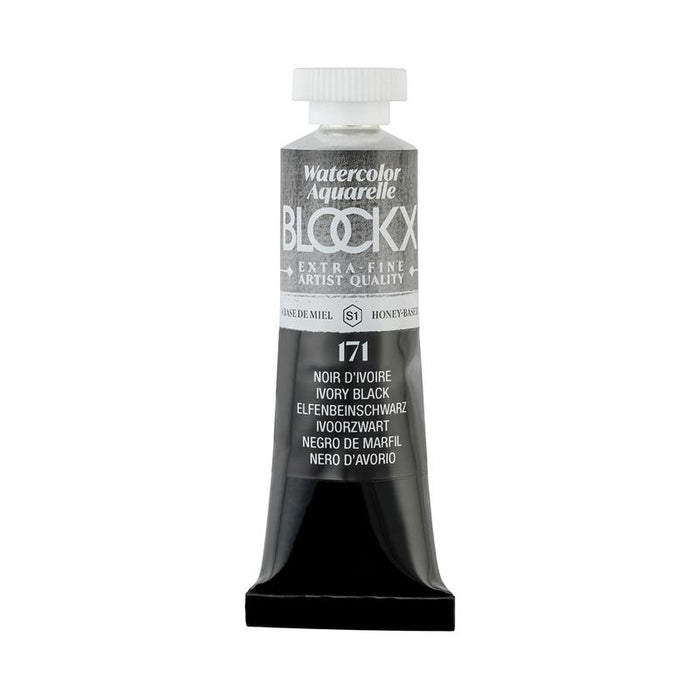 BLOCKX Watercolour Tube 15ml S1 171 Ivory Black C44171BXC_1