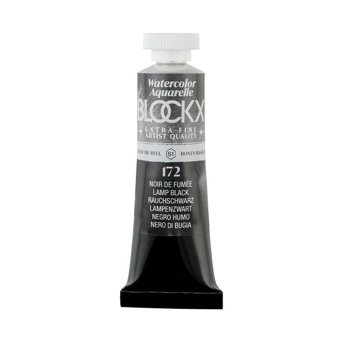 BLOCKX Watercolour Tube 15ml S1 172 Lamp Black C44172BXC_1
