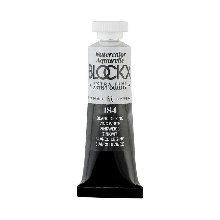 BLOCKX Watercolour Tube 15ml S1 184 Zinc White C44184BXC_1