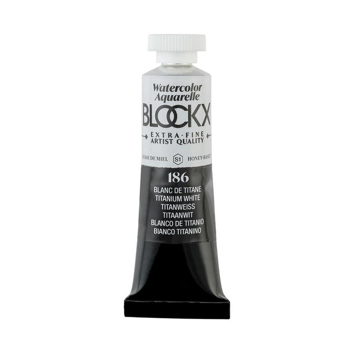 BLOCKX Watercolour Tube 15ml S1 186 Titanium White C44186BXC_1