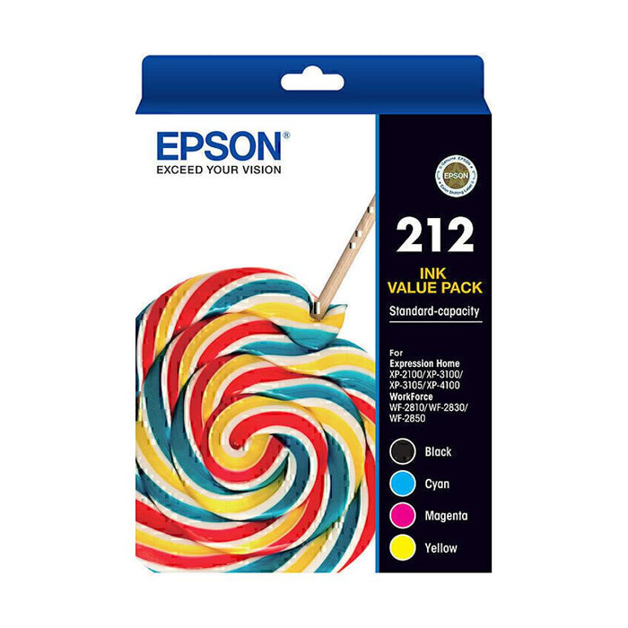 Epson 212 4 Ink Value Pack C13T02R692