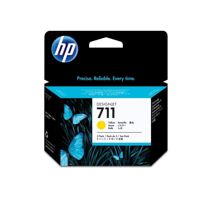 HP #711 29ml Yellow 3pk CZ136A