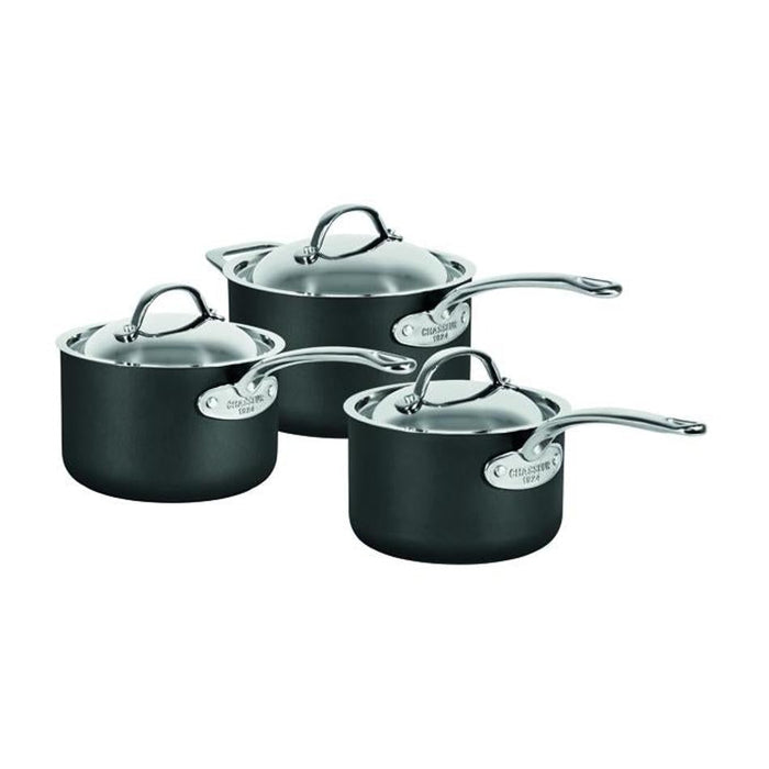 Chasseur Hard Anodised 3-pc Saucepan Set_1