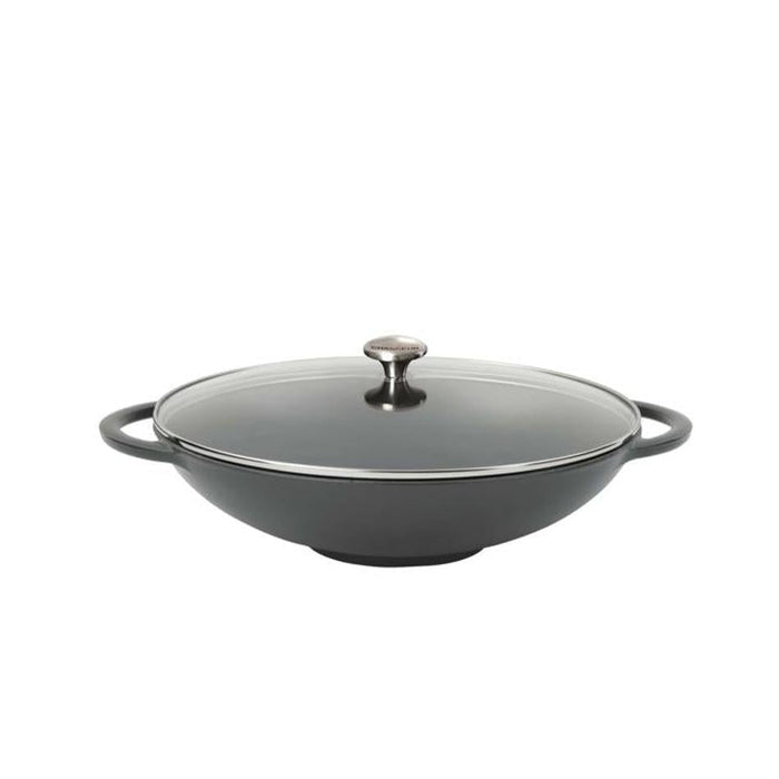 Chasseur Wok37cm4.5l+Glass Lid Caviar_1