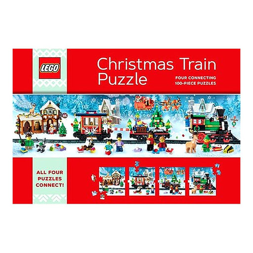 Christmas Train 4 Connecting 100-Piece Puzzles_1