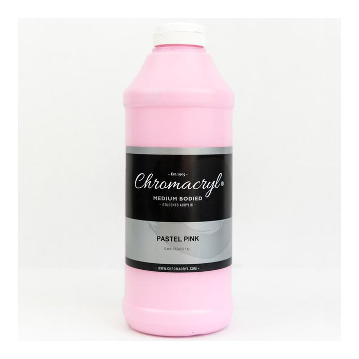 Chromacryl Acrylic Paint Student 1 Litre Pastel Pink 178315_1