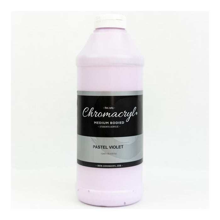 Chromacryl Acrylic Paint Student 1 Litre Pastel Violet 178316_1