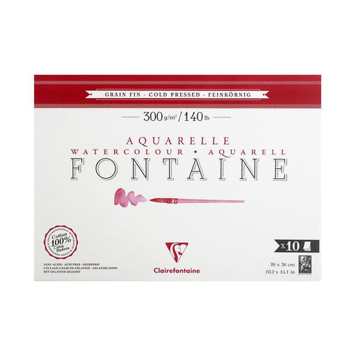 Clairefontaine Fontaine Cold Pressed Pad 26x36cm 300g 10sh C975512C_1