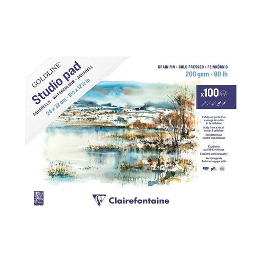 Clairefontaine Goldline Studio Watercolour Pad 24x32cm 100sh C4211021Z_1