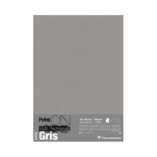Clairefontaine PaintON Paper Grey 50x65cm, Pack of 15 C975812C_1