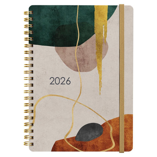 Collins 2026 A53 Diary Contemporary Art Gold Wiro Cover_2