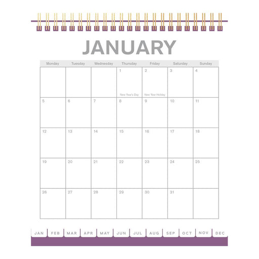 Collins 2026 Desk Calendar Beautiful Blooms 210x175mm_2