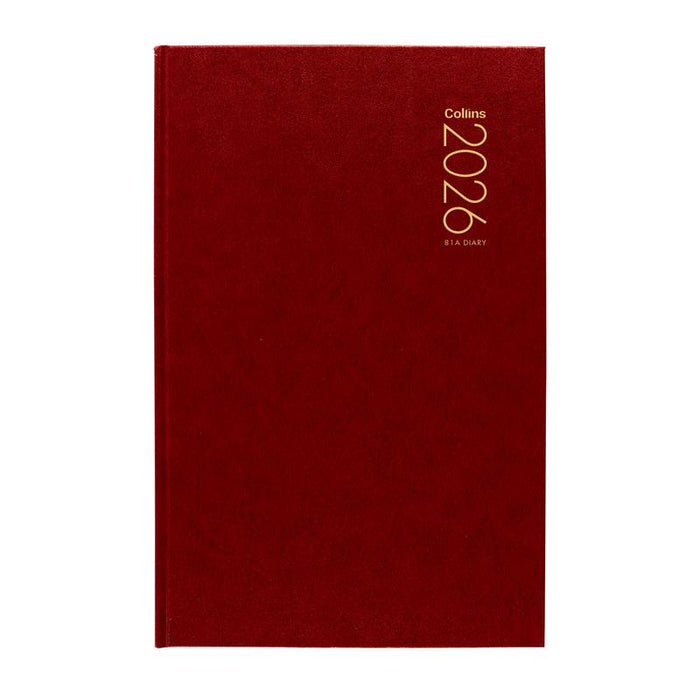 Collins 2026 Diary Red 81A Day to Page 195x125mm_1