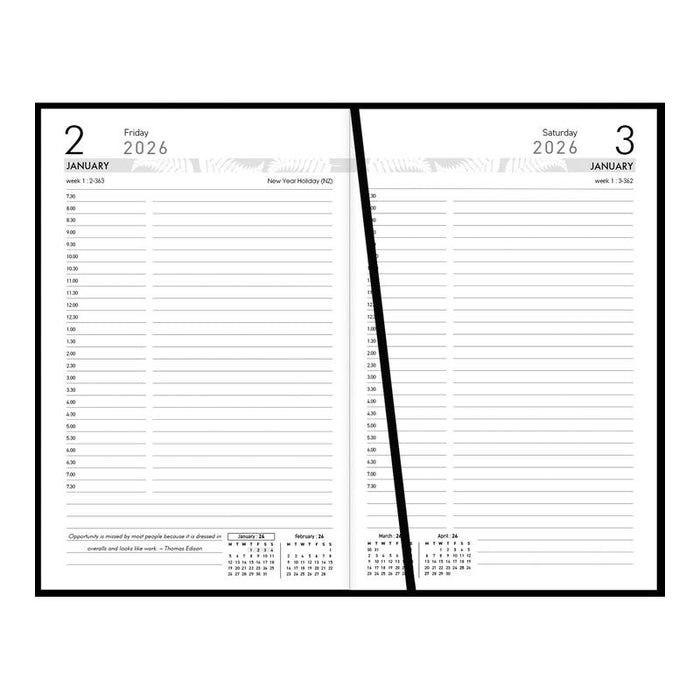 Collins 81EA Black Diary, Day View, 195x125mm, Even Year_2