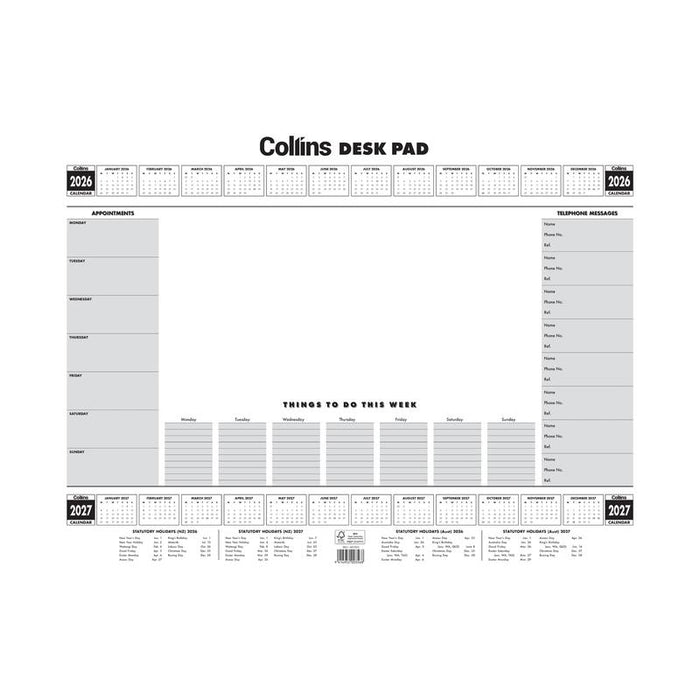 Collins A2 Executive Desk Pad 50L 2022-2023 Calendar_1