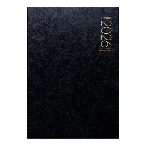Collins A41A Black Appointment Diary 438022 Even Year_1
