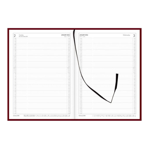 Collins A41A Red Appointment Diary 2024 - 1/4 Hour Slots_2