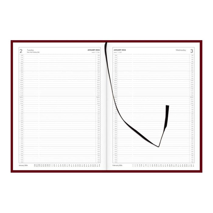 Collins A41A Red Appointment Diary 2024 - 1/4 Hour Slots_2