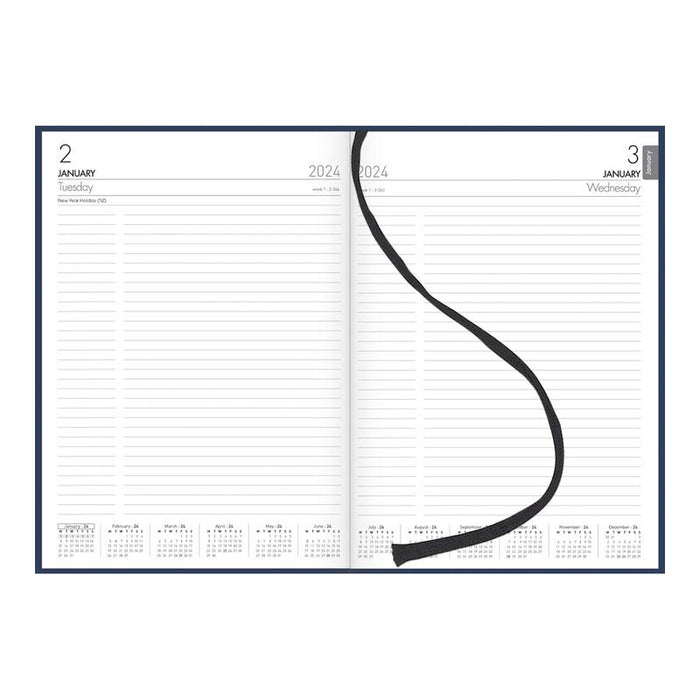Collins A41 Navy Diary Even Year 438032, Daily Planner_2