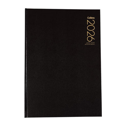 Collins A43A Black Appointment Diary, Week to View, 2024_1