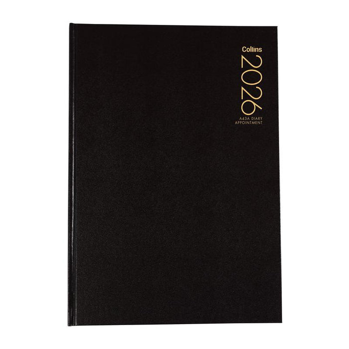 Collins A43A Black Appointment Diary, Week to View, 2024_1