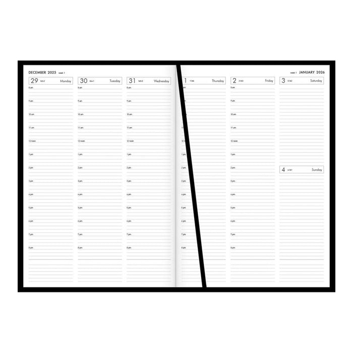 Collins A43A Black Appointment Diary, Week to View, 2024_2