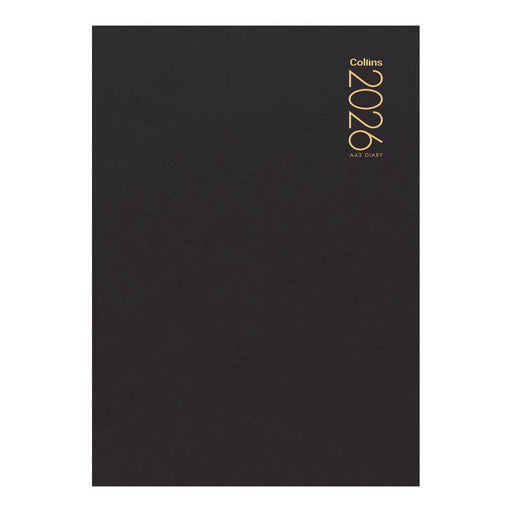 Collins A43 Black Even Year Diary with Ribbon Marker_1