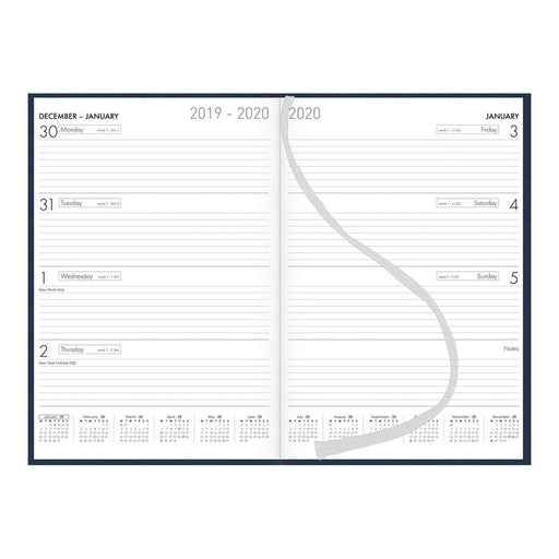 Collins A43 Navy Even Year Diary - Week to View 438045_2