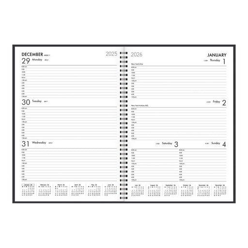 Collins A43 Week To View Diary Navy Even Year 441092_2