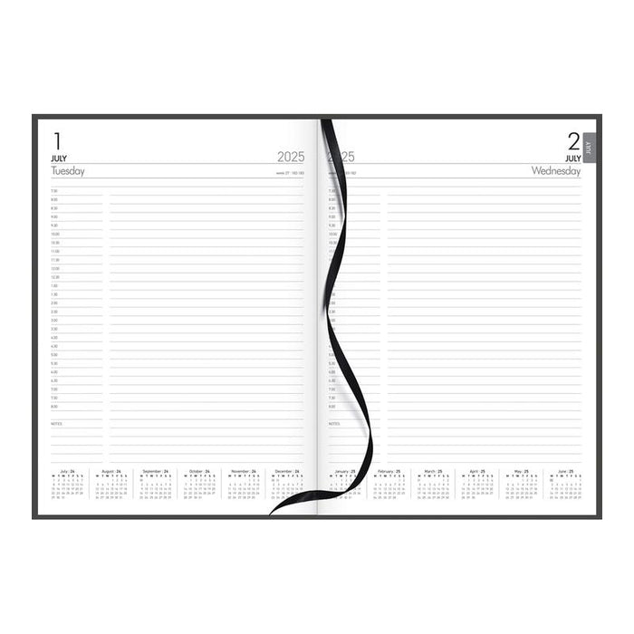 Collins A4 Mid Year Diary 2025/2026 Day Per Page Black_2
