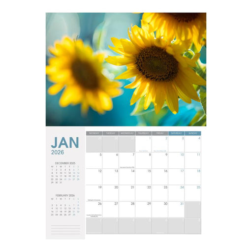 Collins A4 NZ Floral Wall Calendar Even Year 11294614_2