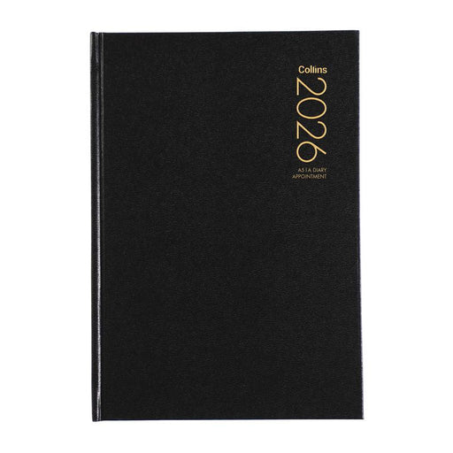 Collins A51A Black Appointment Diary 438026, Even Year_1