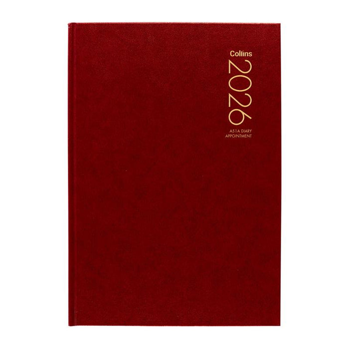 Collins A51A Red Appointment Diary Even Year 438287_1