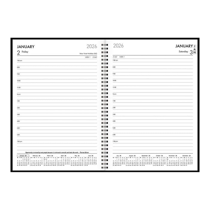 Collins Boston A51 Day-to-Page Diary Black 441033_2