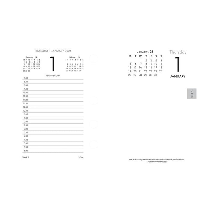 Collins Calendar Refill 13E Side Opening Even Year 438104_1