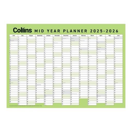 Collins Large Mid Year Planner 2025-2026, Double-Sided 700x990mm_2