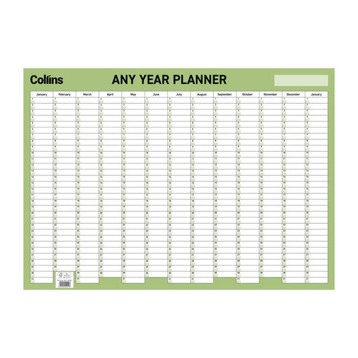 Collins Wallplanner Laminated 695X495mm With Pen Any Year 150683_1