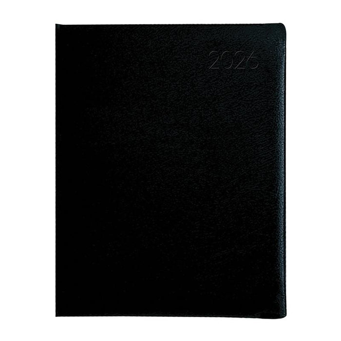 Collins Wiro Tabbed Diary 246x165mm Black Even Year 441627_1