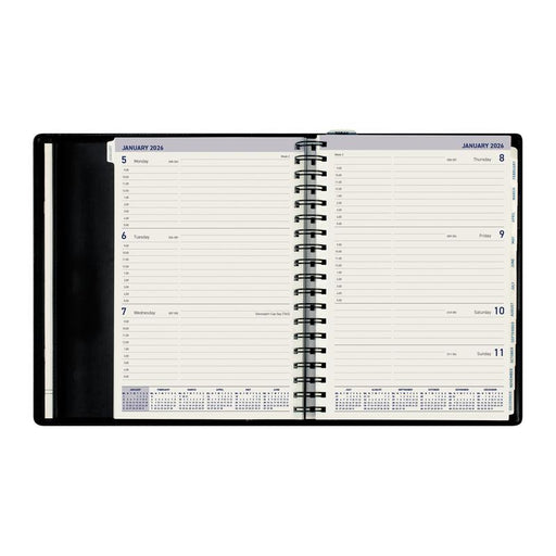 Collins Wiro Tabbed Week to View Diary Black 441628_2
