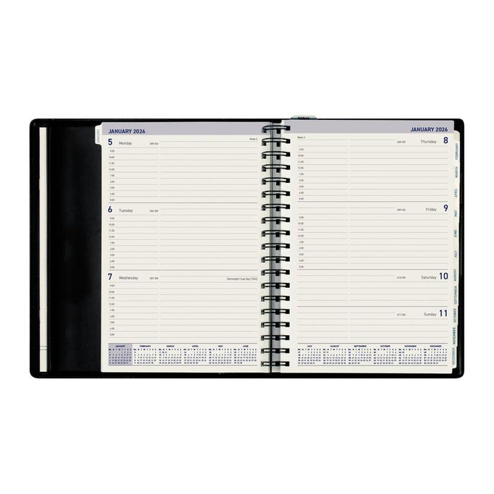 Collins Wiro Tabbed Week to View Diary Black 441628_2