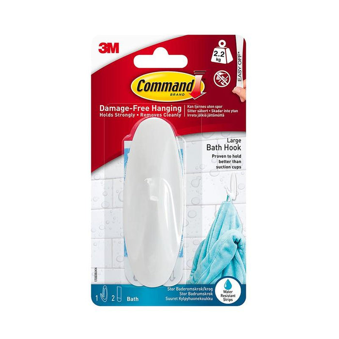 Command Bathroom Hook 17083B Large White 11176_1