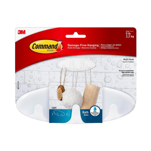 Command Bathroom Multi-Hook BATH21-ES Frosted 11234_1