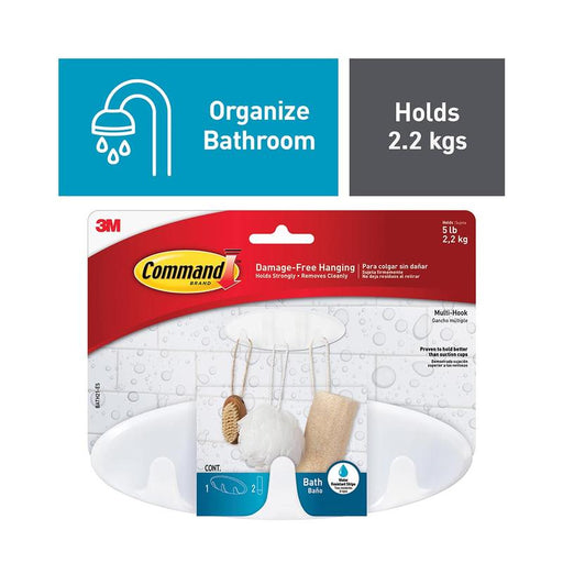 Command Bathroom Multi-Hook BATH21-ES Frosted 11234_2