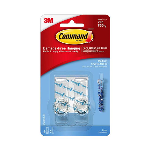 Command Crystal Hook 17095CLR-ES Medium Clear, Pack of 2 11185_1