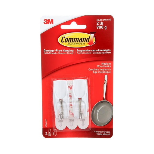 Command Hook 17065 Medium White Wire, Pack of 2 10297_1