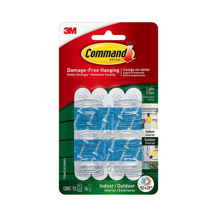 Command Outdoor Light Clips 17006CLR12AWES Clear, Pack of 12 10287_1