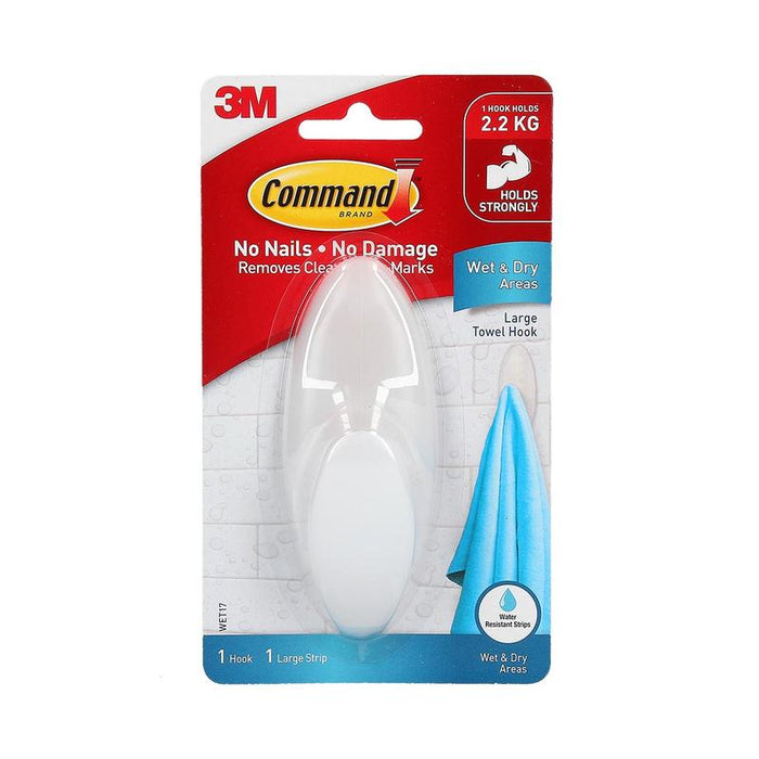 Command Wet Area Hook WET17-ES Large White 11178_1