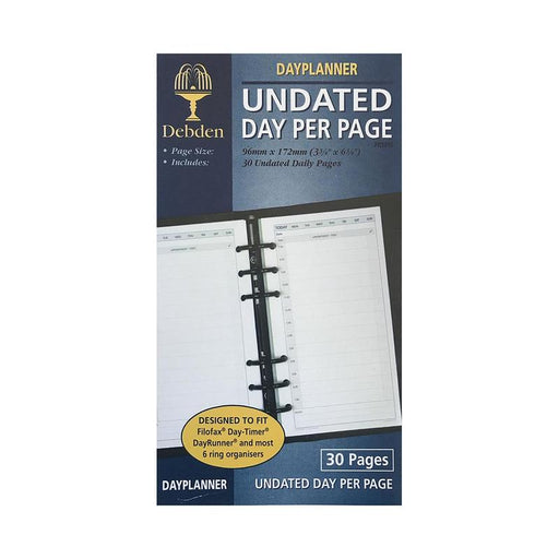 Debden Personal Dayplanner Refill Undated Day to a Page CDPR2015_1